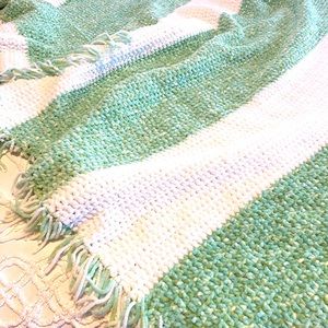 Handmade Chenille Crochet Afghan
